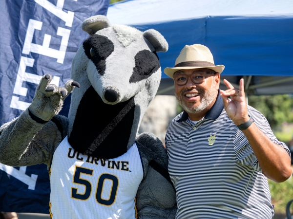 Willie and Peter at the Anteater Involvement Fair in Aldrich Park 